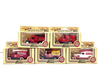 Lot Of 5 Lledo Days Gone Diecast Delivery Trucks Stroh's, Firestone, Pennzoil, Dr. Pepper England 1983 EXC CON