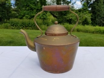 Antique Tagus Copper Tea Kettle - Made In Portugal