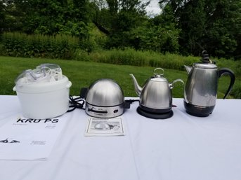 Electric Coffee & Tea Pots, Gourmet Egg Cooker & Krups La Glaciere Ice Cream Maker