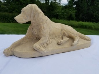 Vintage Clay English Setter Dog Statue