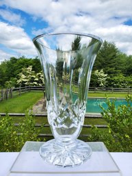 Waterford Cut Crystal Footed Lismore 8.5'h Flower Vase