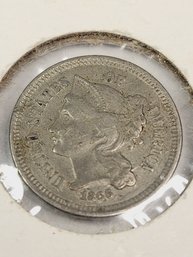 WOW.....1866 Obsolete USA  3 Cent Piece (158 Years Old)