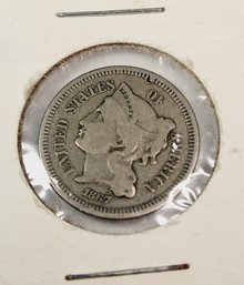 WOW.....1867 Obsolete USA  3 Cent Piece (157 Years Old)