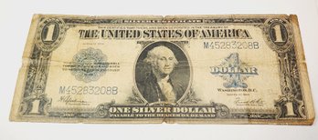 Giant ...1923 'Horse Blanket' Silver Certificate Dollar 'Funny Back' Bill  (US Last Large Size Note)
