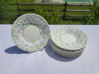 Nine WEDGWOOD ART DECO - Leaf Design Salad Plates