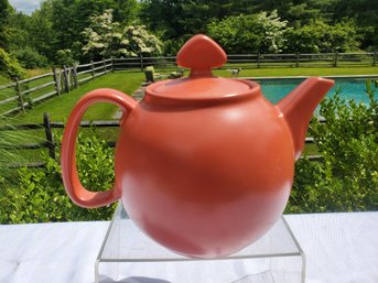 Chantal 1.5 Quart Ceramic Lidded Burnt Orange Teapot