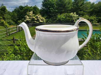 Wedgwood Royal Lapis Bone China Teapot - No Lid - Made In England