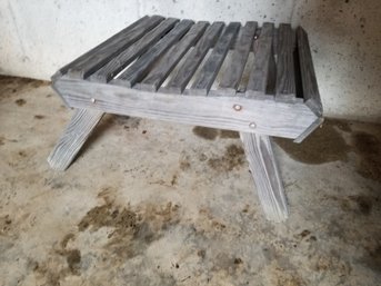 Wood Outdoor Footstool
