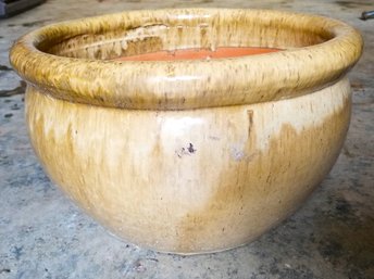 Vintage Drip Pottery Clay Planter 14'