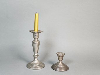 Weighted Sterling & Metal Candlesticks