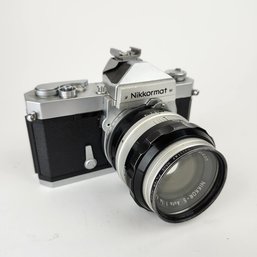 Nikkormat Nikon Film Camera With Lens