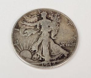 WW II....1942 Walking Liberty SILVER Half Dollar