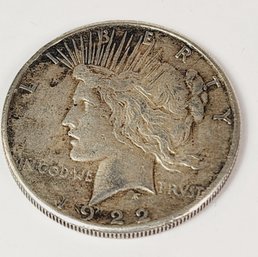 1922 Silver  Peace Dollar (102 Year Old)