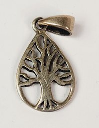 Vintage Sterling Silver ' Tree Of Life / Timberland Logo ' Pendant / Charm