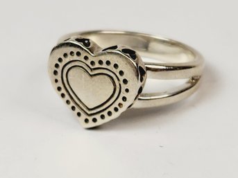 Vintage Sterling Silver Heart Ring