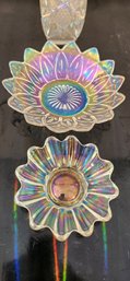 3 Piece Iridescent Rainbow Glassware