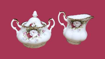 Royal Albert 'Celebration' Sugar Bowl & Creamer