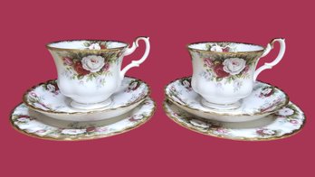 Royal Albert 'Celebration' Tea Cup, Saucer, & Bread/Butter Plate Pair