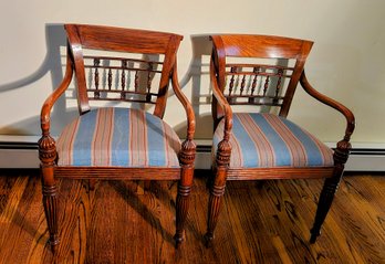 A Pair Of 1960's Brittish Colonial Armchairs In Need Of Some Repair