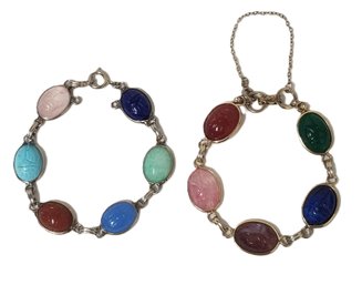 Vintage Carved Scarab Women's Bracelets: Cora