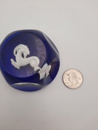 Vintage Baccarat Crystal Capricorn Paperweight