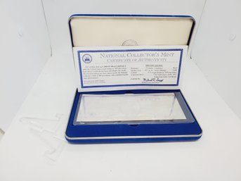 National Collector's Mint 2000 $1 .999 Silver Certificate With COA & Presentation Box Lot 1)