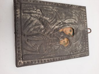 Antique Russian Icon Of The Madonna And Child