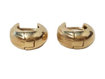 14kt Gold Small Hinged Huggie Hoop Earrings