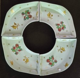 Vintage Royal Gouda Goedewaagen, Holland 1523 Hand Painted Snack/Cheese/Crudite Plates For Lazy Susan