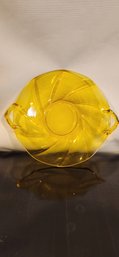 Vintage Yellow Depression Glass Plate