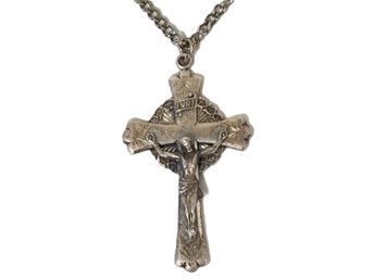 Vintage Hayward Sterling Silver Crucifix Necklace