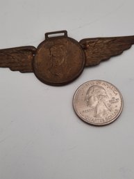 Antique Circa 1920s Charles Lindbergh Badge/large Fob