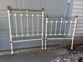 Antique Twin Metal Bed Frame No Rails