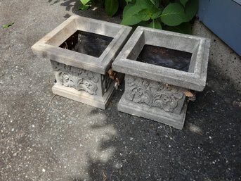 Pair Of Composite Planters