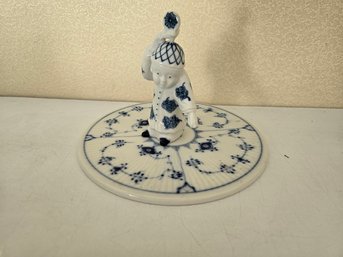 Imported Porcelain Trivet And Small Figurine With MMA Hallmark