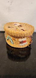 Vintage Sewing Basket With Contents