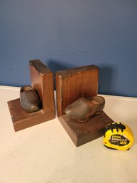 Book Ends - Carved Wood With Danish Clogs ( Klompen )- - - - - - - - - - - - - - - - - - - - - - Loc BS3