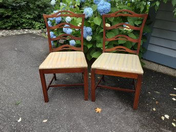 Pair Of Ladderback Side Chairs