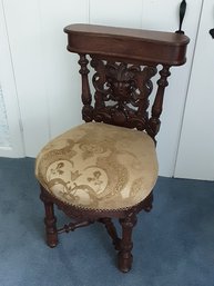 ORNATE SIDE CHAIR WITH STORAGE