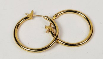 Classic Gold Tone *MONET Hoop Earrings