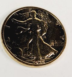 1935 Gold Plated Silver Walking Liberty Half Dollar