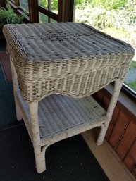 Wicker Side Table - 16x16x24H