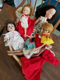 Lot Of Vintage Dolls & Doll Clothes