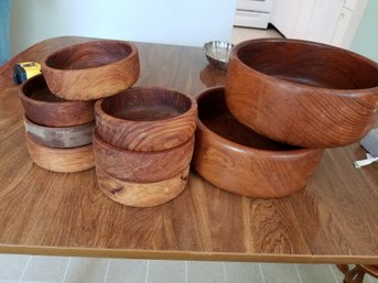 Rustic Wood Salad Serving Set