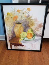 Framed Artwork - Floral Painting On Canvas - 16x20