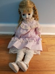 Antique Doll W/porcelin Face Legs And Hands