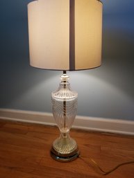 Glass Table Lamp W/shade - 29'H