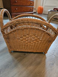 Wicker Magazine Rack/basket