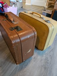 Pair Of Vintage Travel Suitcases