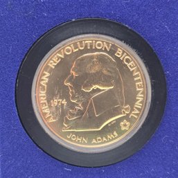 Vintage American Revolution Bicentennial John Adams Coin